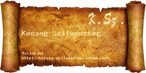 Keszeg Szilveszter névjegykártya