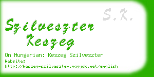 szilveszter keszeg business card